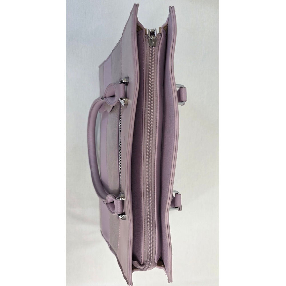 Pink & Cosmo Lavender Purple Paneled Satchel Handbag Crossbody Bag - Picture 12 of 16